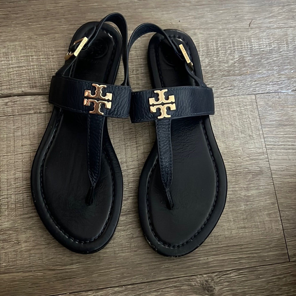 Navy Blue Tory Burch Sandals
